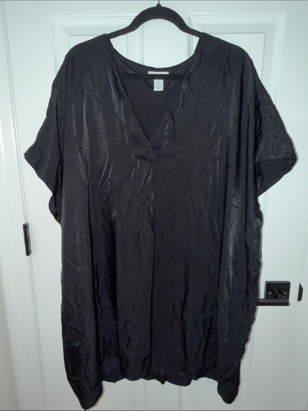H&M Black V-Neck Tunic Top